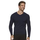 Men's Marc Anthony Slim-fit Solid Cashmere-blend V-neck Sweater, Size: Xxl, Dark Blue