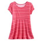 Girls 7-16 & Plus Size So&reg; Patterned Swing Legging Tee, Size: 12 1/2, Med Pink