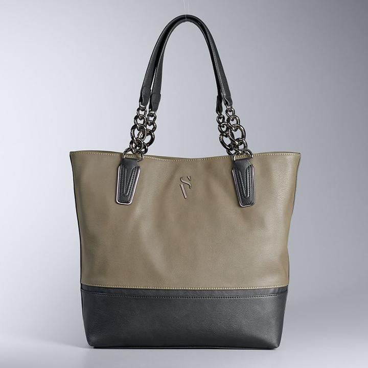 Simply Vera Vera Wang Catherine Tote, Women's, Med Green