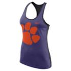 Women's Nike Clemson Tigers Dri-fit Touch Tank Top, Size: Large, Purple