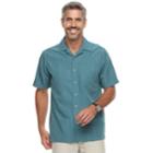 Men's Batik Bay Regular-fit Microfiber Button-down Shirt, Size: Small, Dark Green