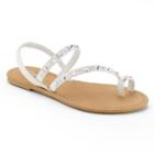 Candie's&reg; Rhinestone Sandals, Women's, Size: Small, White