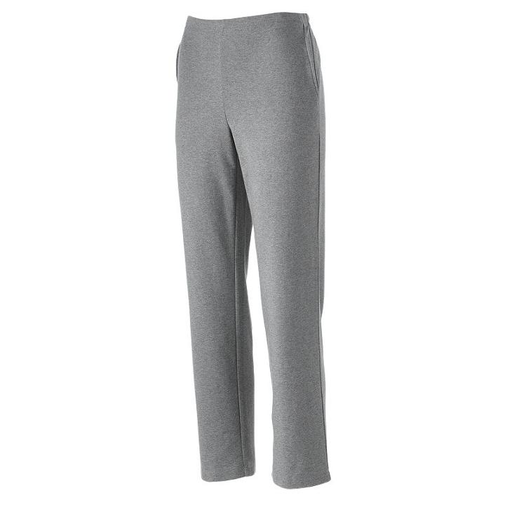 Petite Croft & Barrow&reg; Pull-on Knit Lounge Pants, Women's, Size: Xl Petite, Med Grey