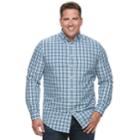 Big & Tall Croft & Barrow&reg; Regular-fit Plaid Button-down Shirt, Men's, Size: 3xl Tall, Blue