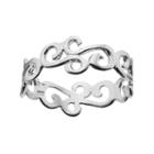 Primrose Sterling Silver Scroll Ring, Women's, Size: 9, Grey