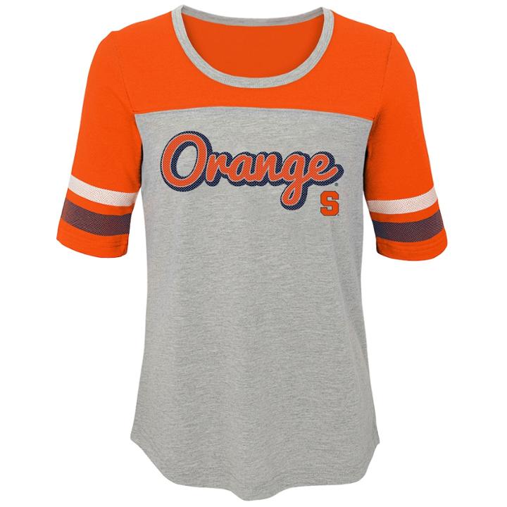 Girls 7-16 Syracuse Orange Fan-tastic Tee, Size: Xl 16, Grey