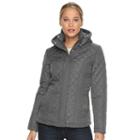 Women's Weathercast Hooded Quilted Jacket, Size: Xl, Grey
