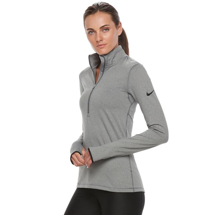 Women's Nike Warm Long Sleeve Half-zip Top, Size: Xs, Grey Other