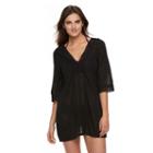 Women's Apt. 9&reg; Crochet Cover-up, Size: Large, Black