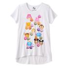Disney's Tsum Tsum Girls 7-16 Glitter Candy Hearts Valentine's Day Graphic Tee, Girl's, Size: Small, White