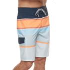 Men's Trinity Collective Quadrant Modern-fit Engineer Striped Board Shorts, Size: 38, Blue (navy)