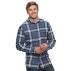 Big & Tall Sonoma Goods For Life&trade; Slim-fit Supersoft Flannel Button-down Shirt, Men's, Size: Xl Tall, Med Blue