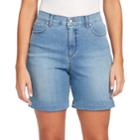 Women's Gloria Vanderbilt Amanda Jean Shorts, Size: 8, Light Blue