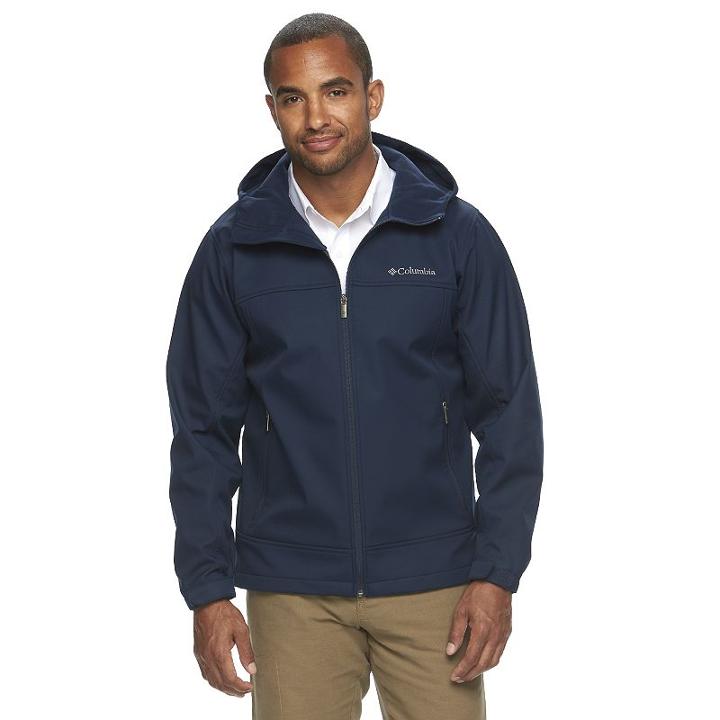 Men's Columbia Smooth Spiral Hooded Softshell Jacket, Size: Xxl, Blue Other