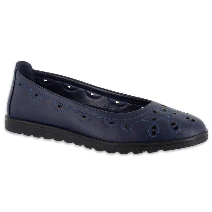 Easy Street Alfie Women's Flats, Size: Medium (8), Blue (navy)