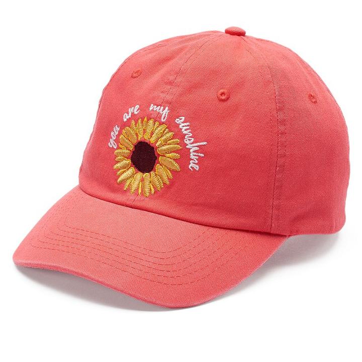 Women's Love This Life You Are My Sunshine Sunflower Baseball Cap, Lt Orange