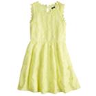 Girls 7-16 My Michelle Crochet Lace Skater Dress, Size: 7, Yellow