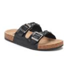 Women's Mudd&reg; Braided Double Strap Slide Sandals, Size: Xl, Black