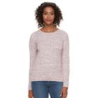 Women's Croft & Barrow&reg; Essential Cable-knit Sweater, Size: Medium, Dark Pink