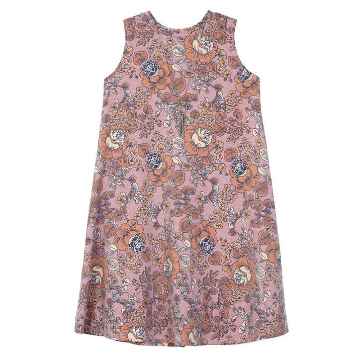 Girls 7-16 Iz Amy Byer Floral Print French Terry Swing Dress With Necklace, Girl's, Size: Medium, Ovrfl Oth