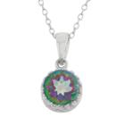 Tiara Rainbow Quartz Sterling Silver Pendant Necklace, Women's, Size: 18, Multicolor