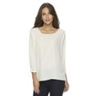 Women's Harve Benard Grommet Georgette Top, Size: Xl, Dark Beige