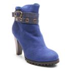 Kisses By 2 Lips Too Too Lift Women's High Heel Ankle Boots, Girl's, Size: Medium (7), Dark Blue