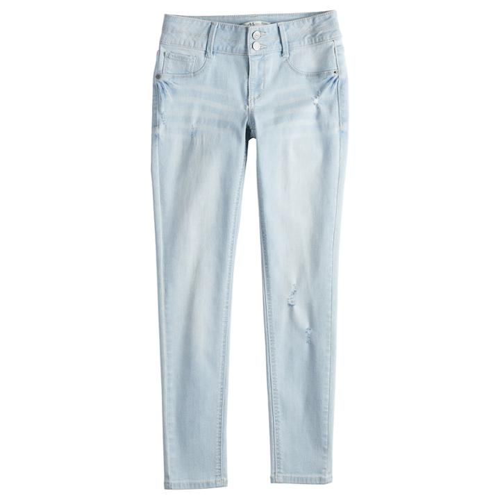 Girls 7-16 & Plus Size Mudd&reg; Flx Stretch Extreme Wash Jeggings, Size: 14, Blue
