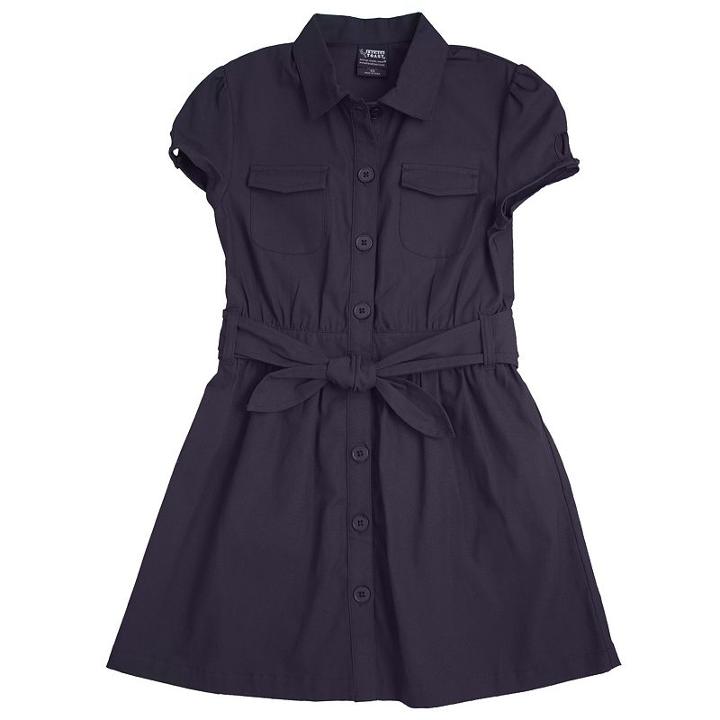 Girls 4-20 French Toast School Uniform Canvas Shirt Dress, Girl's, Size: 6x, Blue (navy)