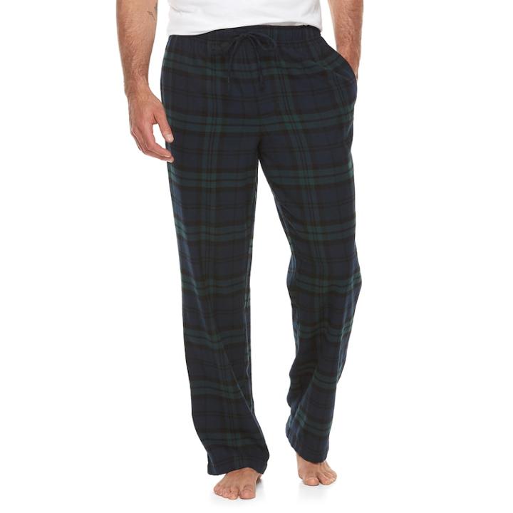 Men's Croft & Barrow&reg; Flannel Lounge Pants, Size: Medium, Blue (navy)