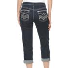 Women's Apt. 9&reg; Embellished Capri Jeans, Size: 4, Black