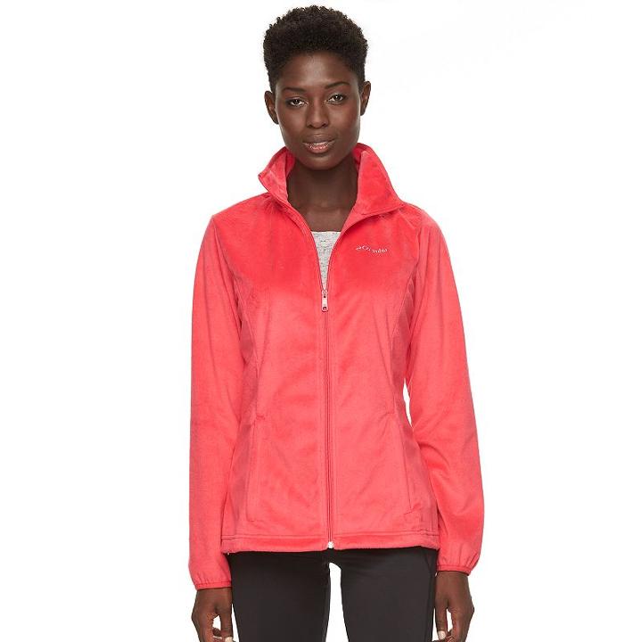 Women's Columbia Blustery Summit Fleece Jacket, Size: Medium, Light Red