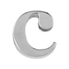 Sweet Sentiments Sterling Silver Initial Charm, Women's, Grey