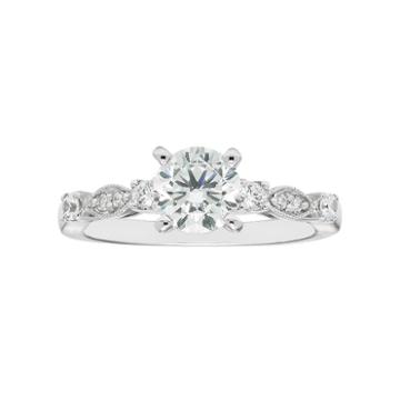 Boston Bay Diamonds 14k White Gold 1 1/5 Carat T.w. Igl Certified Diamond Engagement Ring, Women's, Size: 9