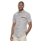 Big & Tall Columbia Sycamore Falls Classic-fit Plaid Stretch Button-down Shirt, Men's, Size: Xxl Tall, Grey (charcoal)