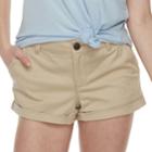 Juniors' So&reg; Low-rise Chino Shorts, Teens, Size: 15, Lt Beige