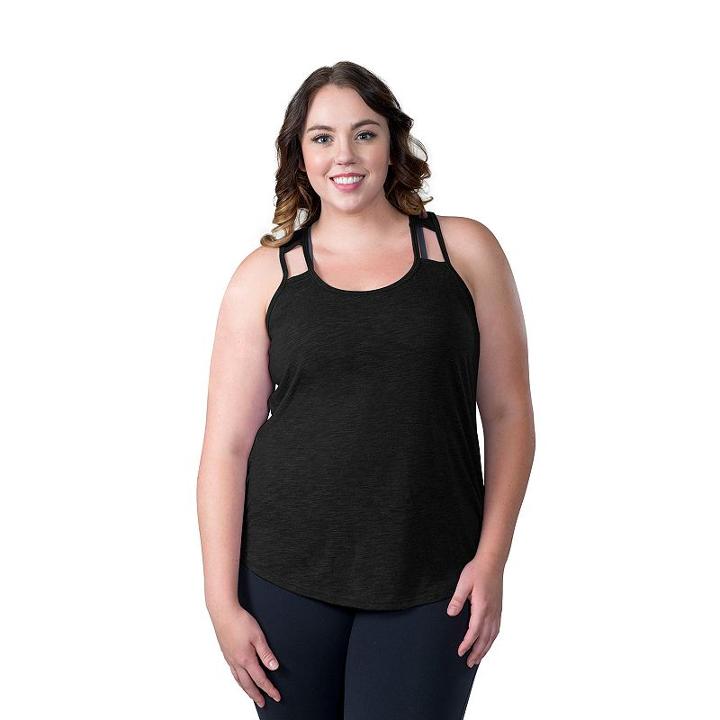 Plus Size Soybu Debbie Racerback Yoga Tank, Women's, Size: 3xl, Black