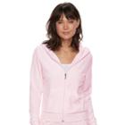 Women's Juicy Couture Embellished Hoodie Jacket, Size: Small, Brt Pink