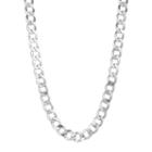 Sterling Silver Curb Chain Necklace -20-in. - Men, Size: 20, Grey