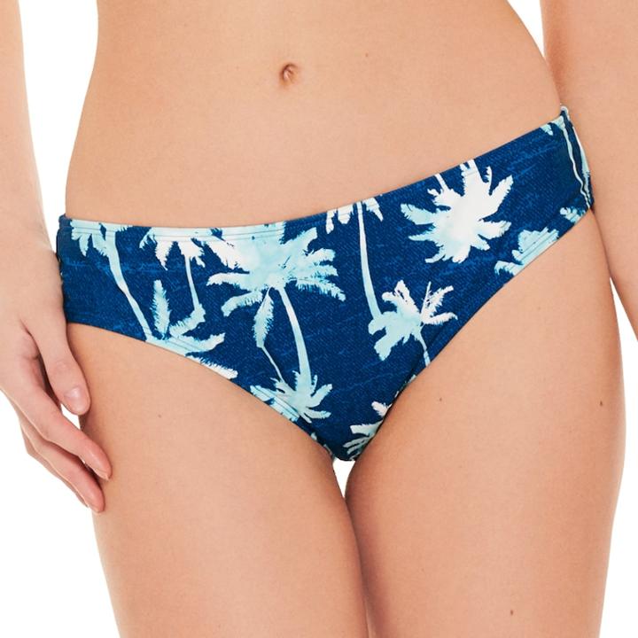 Juniors' Hot Water Shirred Hipster Bikini Bottoms, Women's, Size: Small, Blue (navy)