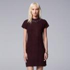 Women's Simply Vera Vera Wang Cable Knit Sweaterdress, Size: Xl, Red