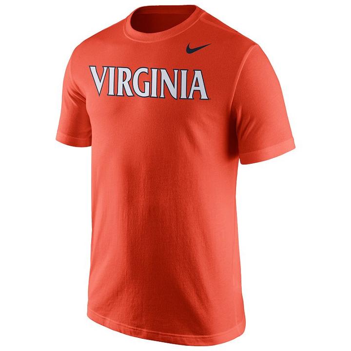 Men's Nike Virginia Cavaliers Wordmark Short-sleeve Tee, Size: Xl, Orange