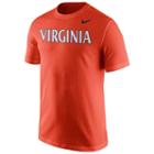 Men's Nike Virginia Cavaliers Wordmark Short-sleeve Tee, Size: Xl, Orange