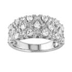 Sterling Silver Lab-created White Sapphire Crisscross Ring, Women's, Size: 6