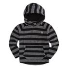 Boys 4-7 Hurley Herringbone Striped Hooded Tee, Size: 4, Black