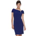 Women's Scarlett Shutter Stripe Sheath Dress, Size: 6, Med Purple