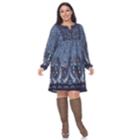 Plus Size White Mark Paisley Embroidered Sweaterdress, Women's, Size: 2xl, Blue
