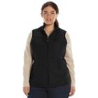 Plus Size Weathercast Mockneck Quilted Vest, Women's, Size: 1xl, Black