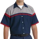 Men's Red Kap Classic-fit Technician Button-down Work Shirt, Size: Large, Multicolor