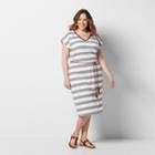 Plus Size Sonoma Goods For Life&trade; Belted T-shirt Dress, Women's, Size: 3xl, Med Grey